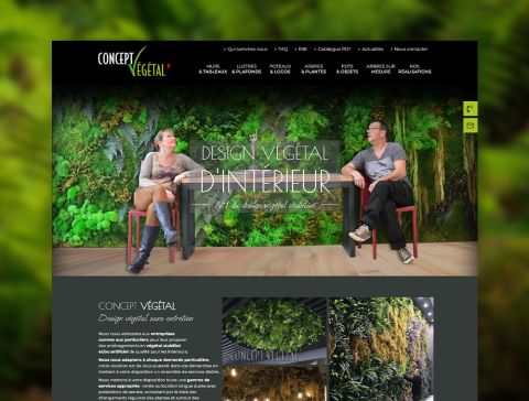 Création du site internet de Concept Vegetal