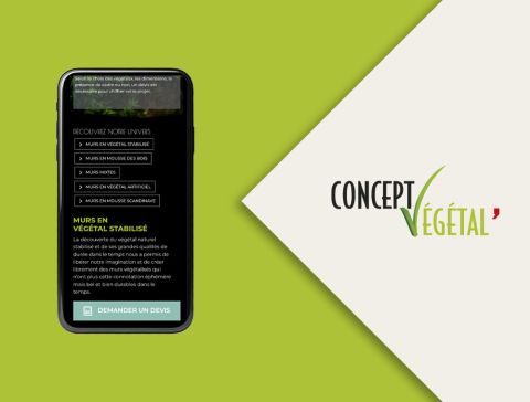 Site mobile Concept Végétal